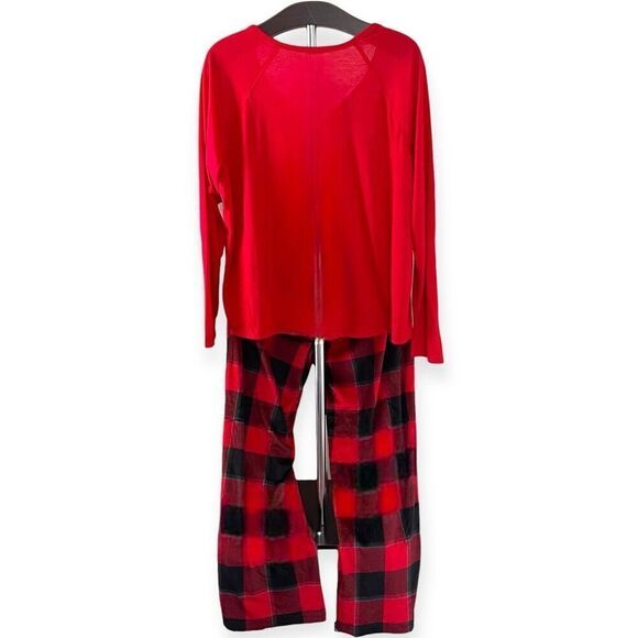STARS ABOVE Women’s 2 Piece Cozy PJ Set in Red/Black Size Small NEW - Picture 7 of 13